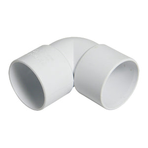 Floplast 40mm white solvent 90 bend, knuckle, elbow