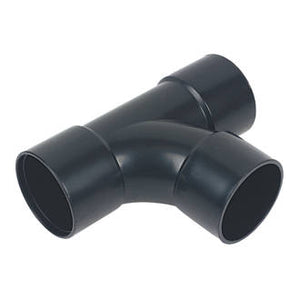 Flowplast 40mm black solvent swept Tee