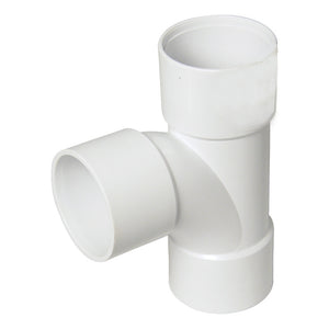 Floplast 32mm white solvent swept Tee